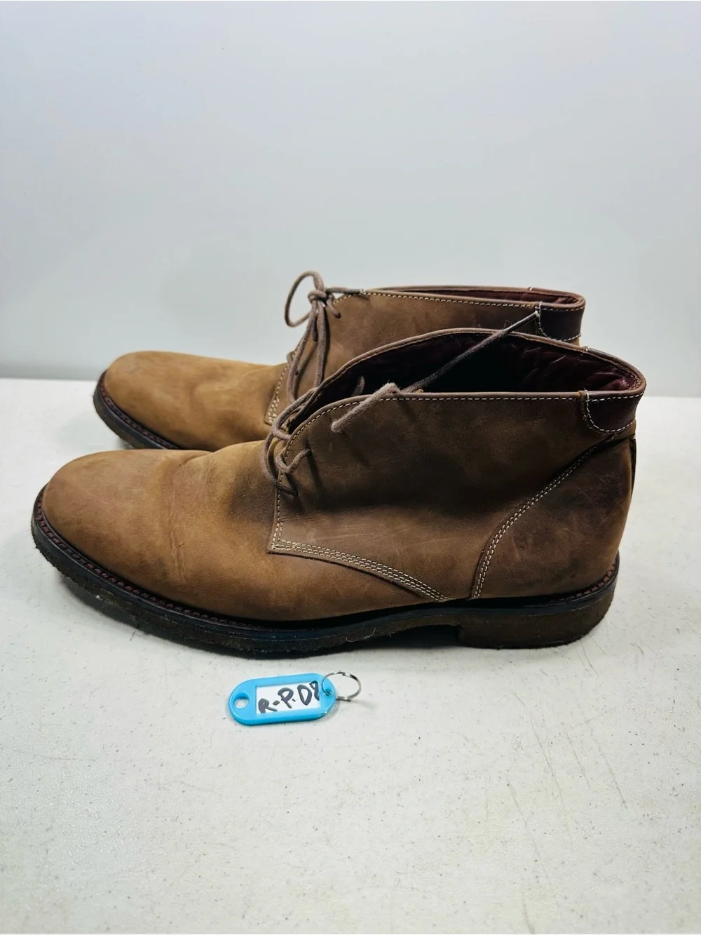Johnston Murphy Chukka Boots Brown Leather Copeland Brown Oiled Distress 9,5